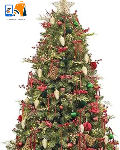 ARBOL DE NAVIDAD 1.80metros + 11 CJS. LUCES NAVIDEÑAS 3metros